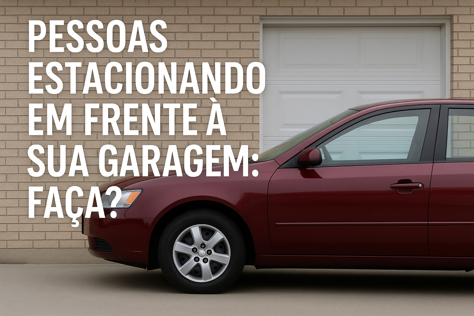 Carro estacionado em frente a garagem residencial bloqueando a saída